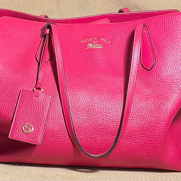 Gucci Vibrant Pink Leather Tote - Picture 1 of 15